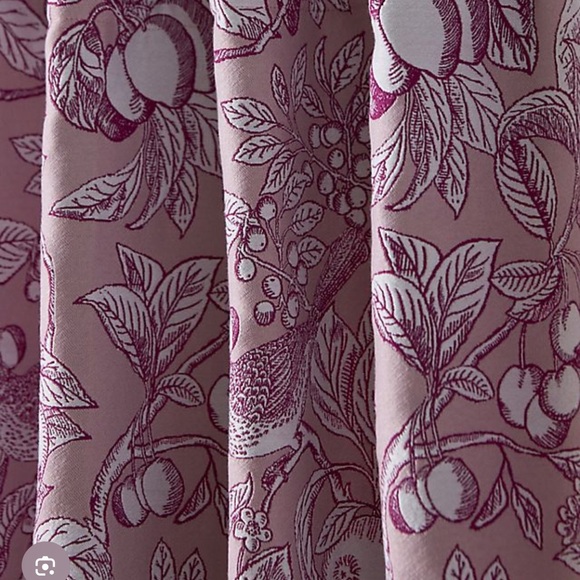 Anthropologie Jacquard Bird Curtain Set